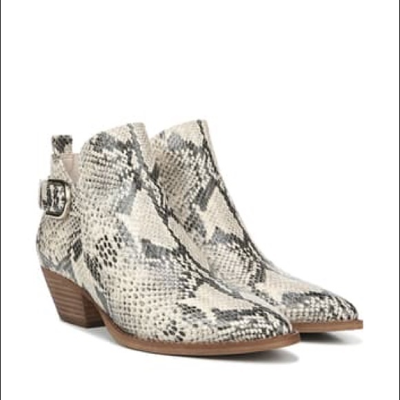 NWOT SAM EDELMAN Neena Snake Leather Booties - Picture 1 of 8